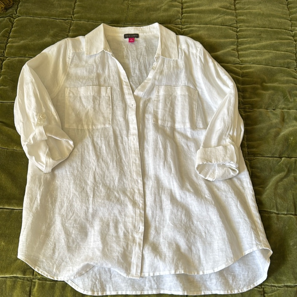 Vince Camuto Roll Tab Shirt